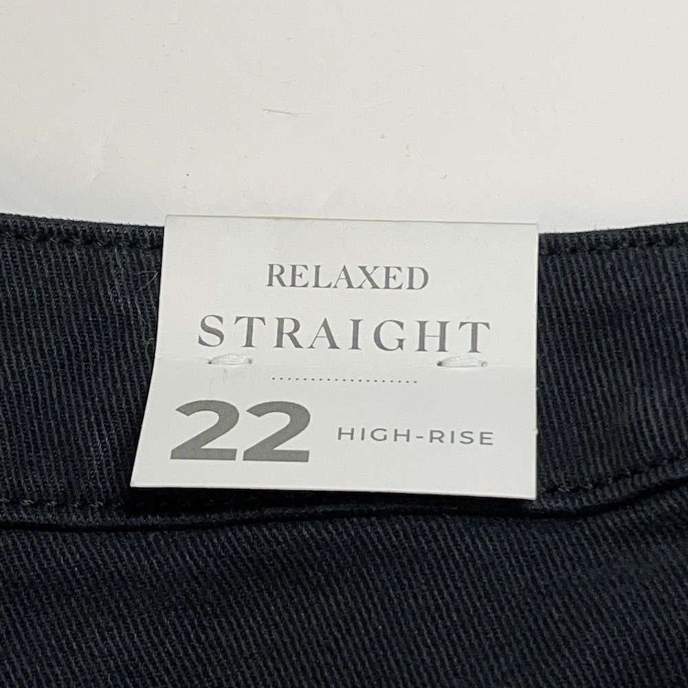 Lane Bryant Womens NEW Black Denim Jeans High Rise Relaxed Straight 22 Casual - Picture 8 of 10